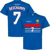 Frankrijk 1998 Deschamps Retro T-Shirt - Blauw - L