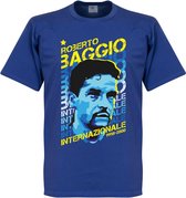 Baggio Inter Milan Portrait T-Shirt - Blauw - S