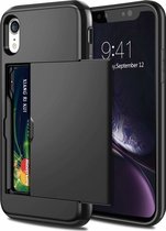 Shieldcase Kaarthouder case met slide iPhone Xr - zwart
