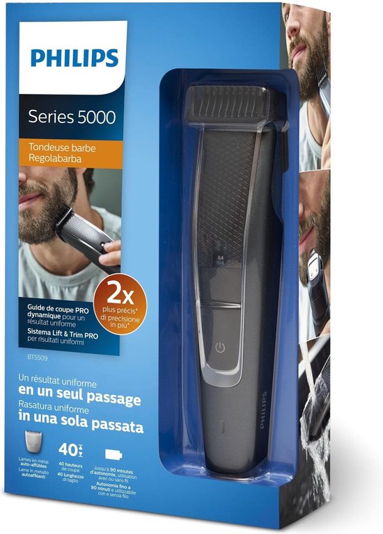 Philips BEARDTRIMMER Series 5000 Tondeuse à barbe, pas mm | bol.com