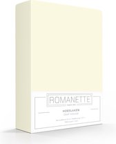 Drap-housse Romanette coton - Ivoire - Simple (180x200 cm)