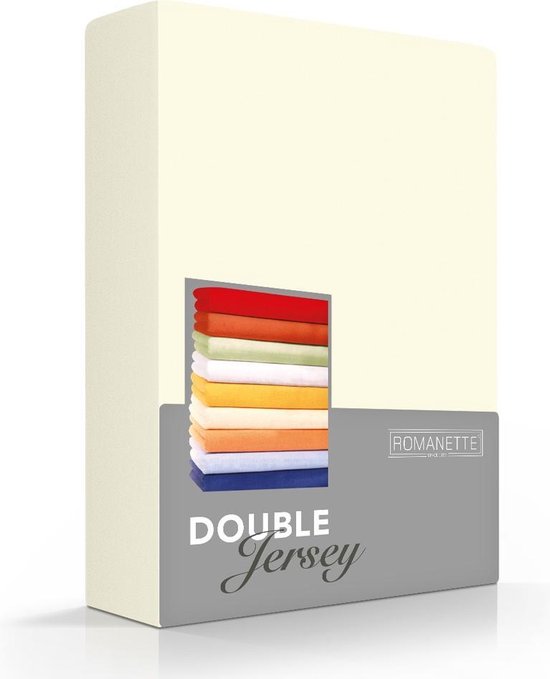 Hoeslaken Romanette Double Jersey Ivoire 140/150 x 200/210/220 cm
