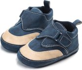 Donker blauwe kunst-leren schoenen - Kunstleer - Maat 18 - Zachte zool - 0 tot 6 maanden