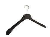 De Kledinghanger Gigant - 10 x Mantel / kostuumhanger kunststof zwart met schouderverbreding, 45 cm