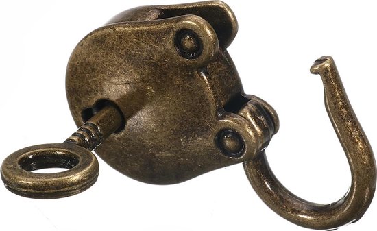 3st Old Vintage Antique Style Mini Hangslot Lock Met Sleutels bol.com