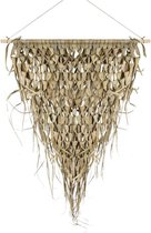 Wandkleed gevlochten palmblad driehoek 55cm aan stok