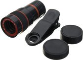 8X Zoom Black Telescoop Telephoto lens met clip voor iPhone Samsung Xiaomi