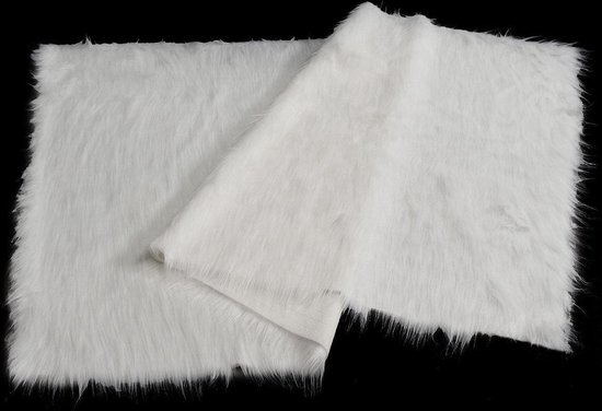Witte Shaggy Bont Stof Long Pile Bont Kostuums Fotografische Achtergronden  Prop | bol.com