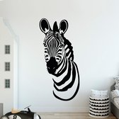 Muursticker zebra hoofd