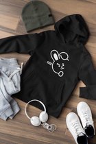 BTS BT21 Cooky Hoodie Vest met Capuchon | Kpop fan | Korea | Army | Zwart | JungKook | Konijn | Maat M