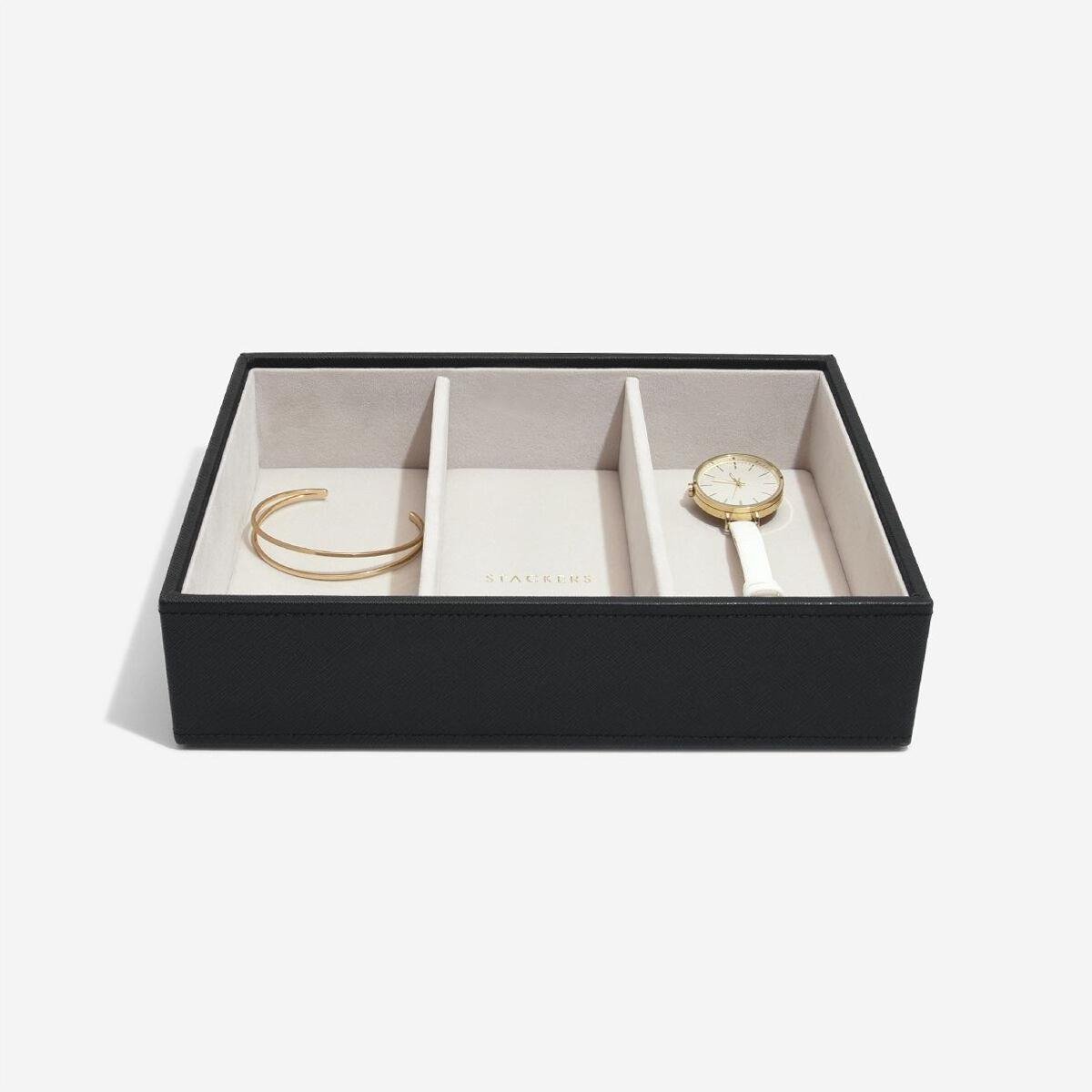 Stackers Sieradenbox Classic - Black Gold - Diepe sieradendoos - 3 secties