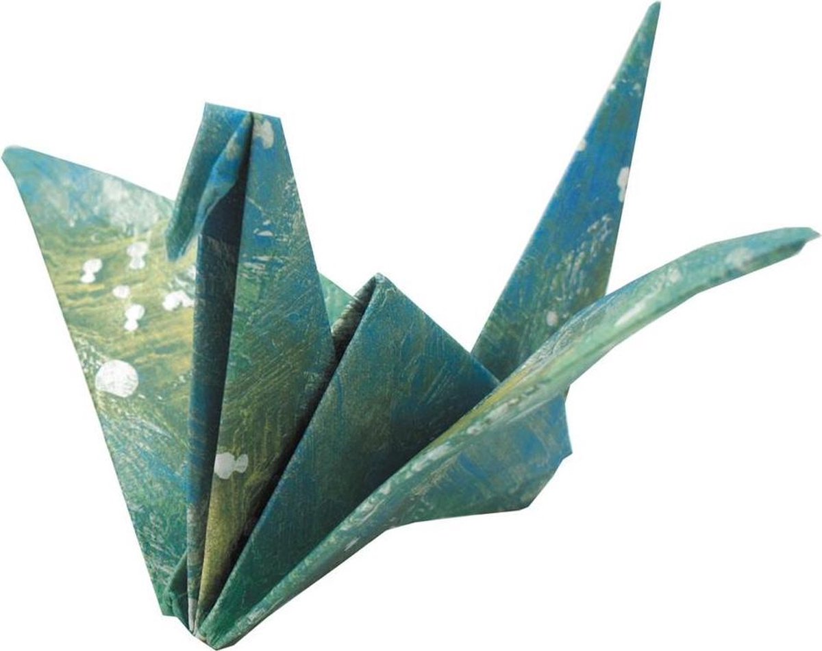 origami kraan vector icoon. gevouwen papier in de vorm van een vogel. hand- getrokken gemakkelijk tekening