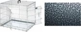 Hondenbench Premium Black Silver Coating 107cm
