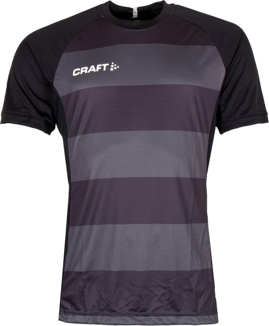 Craft Progress Graphic SS Shirt Heren  Sportshirt - Maat XL  - Mannen - zwart/grijs