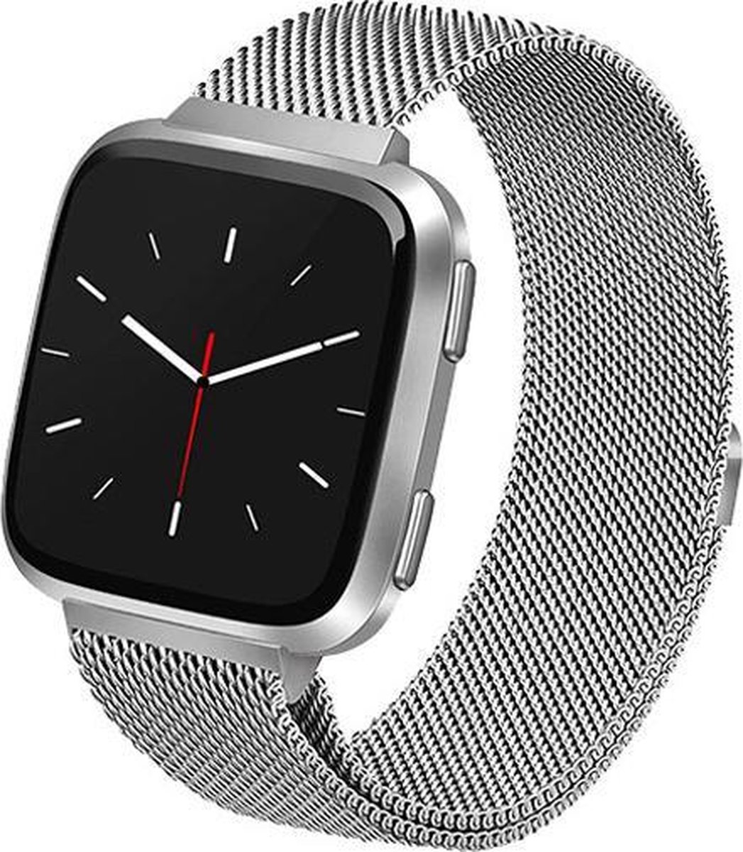 HIPFIT Milanees bandje - Fitbit Versa (Lite) - Zilver - Small