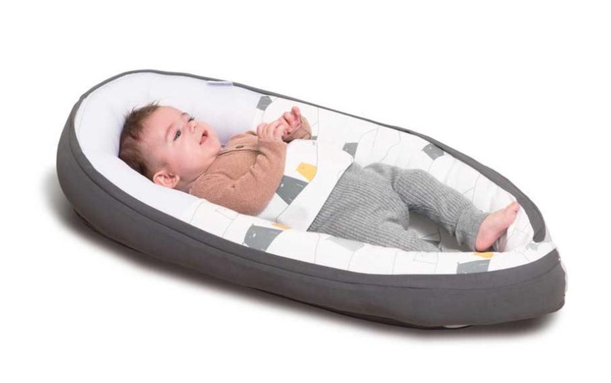 Doomoo Cocoon - Nid de bébé - Coton organique - Ajustable - avec ceinture -  72 x 46 cm