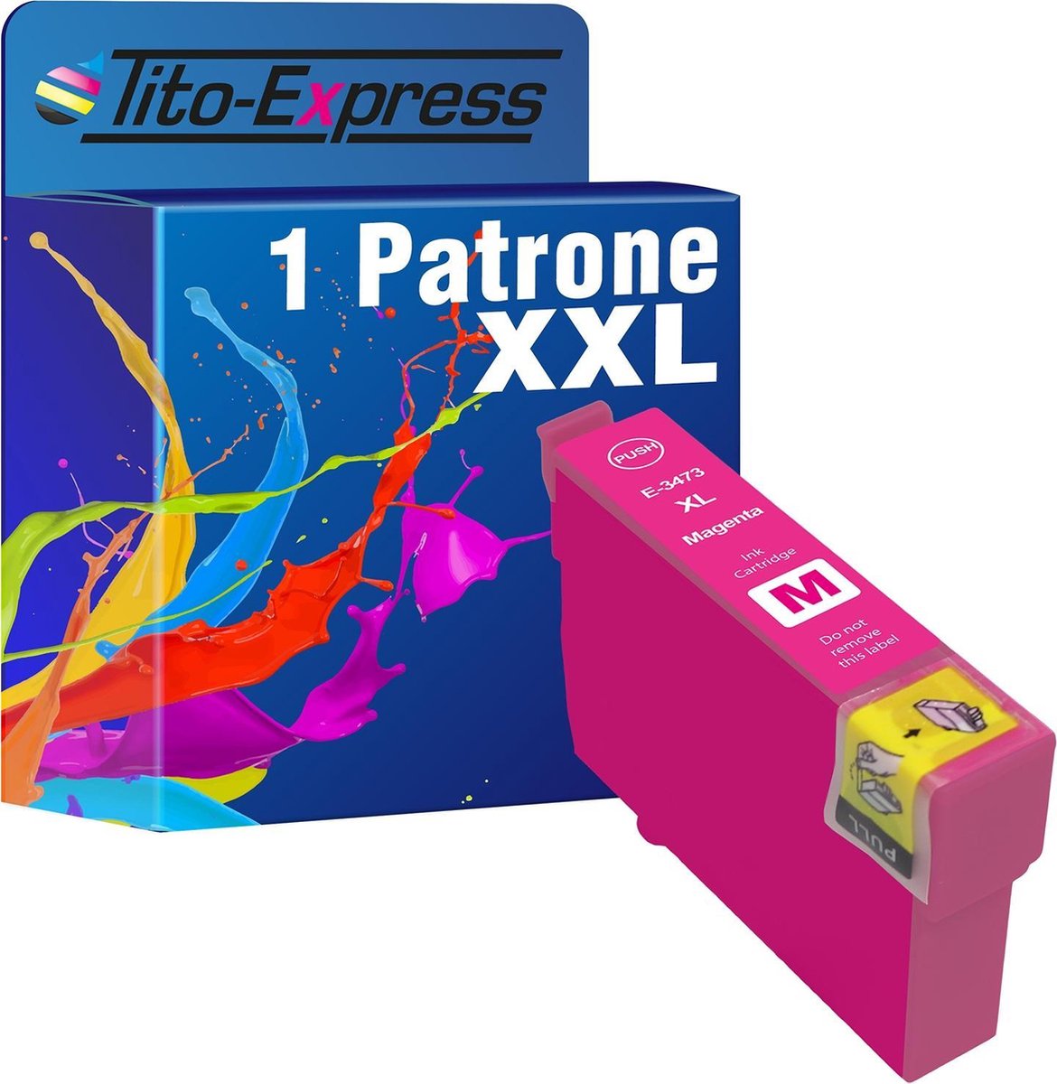 PlatinumSerie 1x cartridge alternatief voor Epson 34XL T3473 Magenta