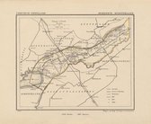 Historische kaart, plattegrond van gemeente Schoterland in Friesland uit 1867 door Kuyper van Kaartcadeau.com