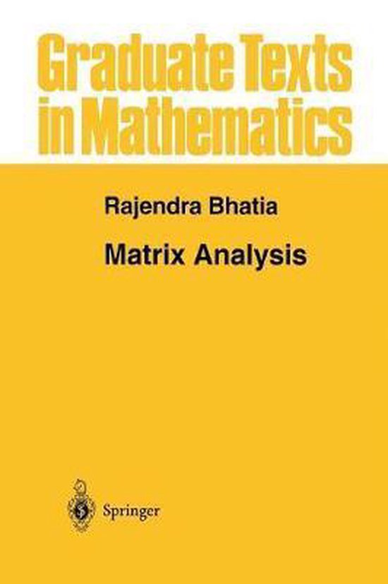 Matrix Analysis 9781461268574 Rajendra Bhatia Boeken