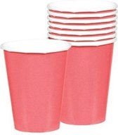 Roze bekers 8 stuks