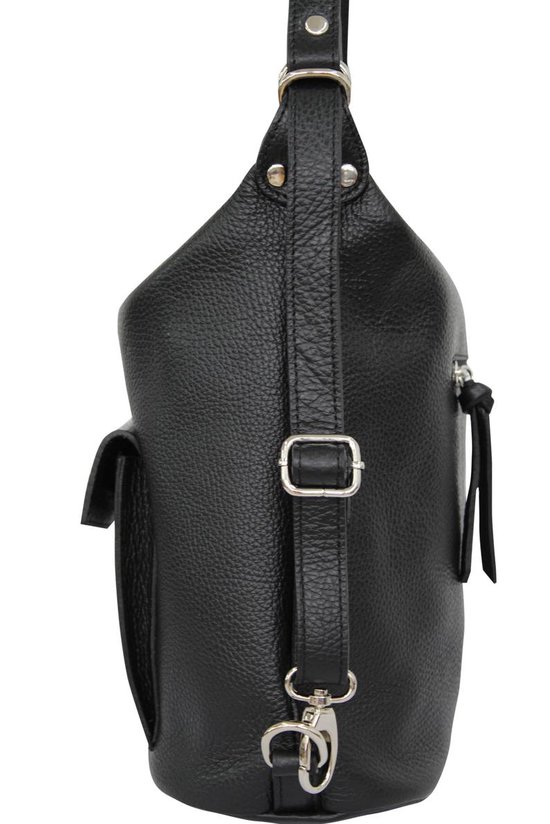AmbraModa GL023 Handtas voor dames, schoudertas, van echt leer