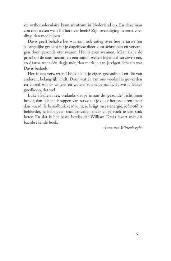 Een tekstpagina uit het boek 'Broodbuik' met de auteur Anna van Wittenberghe.