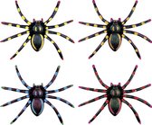WIDMANN - Set van fluo spinnen voor Halloween - Decoratie > Decoratie beeldjes