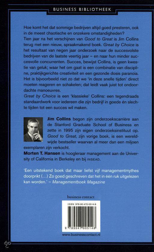 Business bibliotheek - Great by choice
