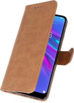 Bookstyle Wallet Case Hoesje voor Huawei Y6 / Y6 Prime 2019 Bruin