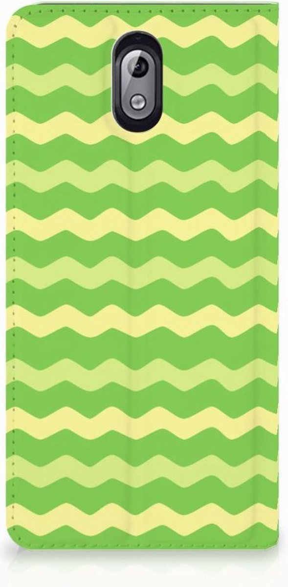 Nokia 3.1 (2018) Hoesje met Magneet Waves Green