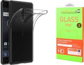 DrPhone Nokia 5 TPU Hoesje - Transparant Ultra Dun Premium Soft-Gel Case + DrPhone Nokia 5 Glas - Glazen Screen