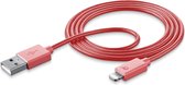 Cellularline USBDATAMFISMARTP mobiele telefoonkabel USB Lightning Roze 1 m