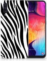 TPU Hoesje Geschikt voor Samsung Galaxy A50 Design Zebra