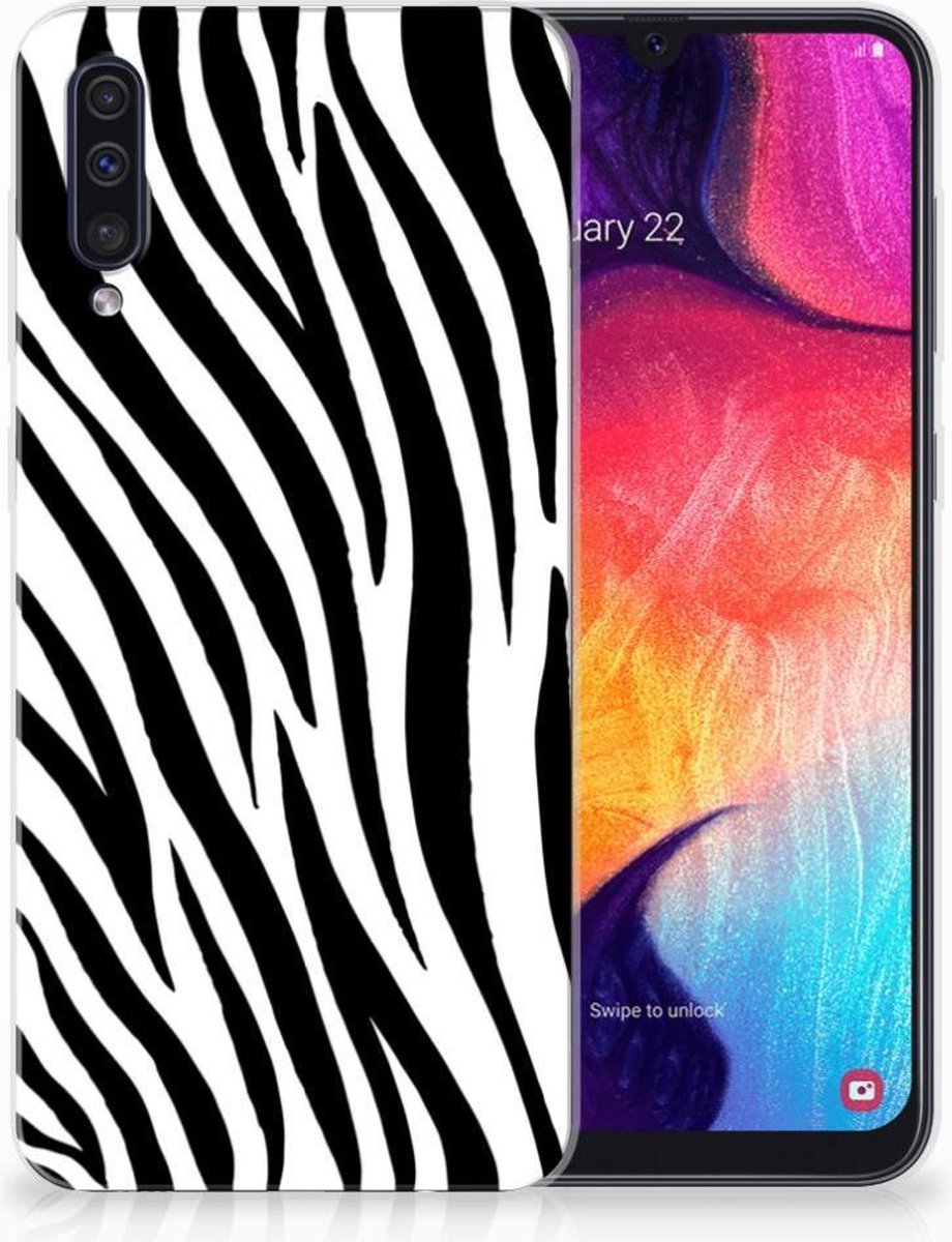 Samsung Galaxy A50 TPU Hoesje Zebra