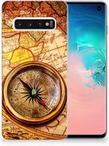 TPU Siliconen Bumper Hoesje Geschikt voor Samsung Galaxy S10 Design Kompas