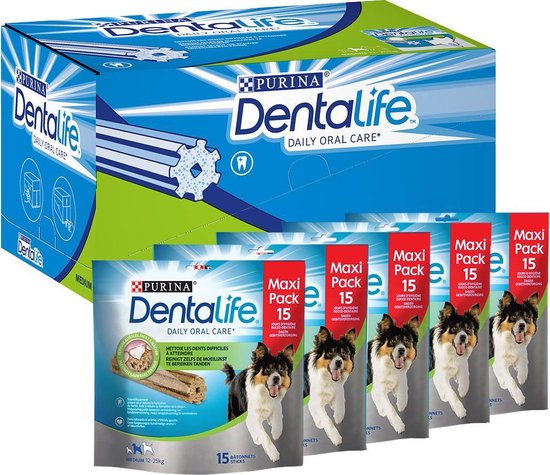 Dentalife Daily Oral Care Maxi Pack - Hondensnack M - 75 Stuks