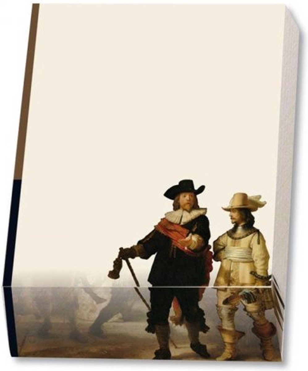 Bekking & Blitz - Memoblok - Memo blocnote - Notitieblok - Kunst – Uniek design - De Nachtwacht - Rembrandt van Rijn