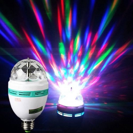 RGB Crystal E27 LED Rotating disco lamp | bol.com