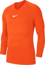 Nike Park Dry First Layer Longsleeve  Thermoshirt - Maat S  - Mannen - oranje/wit