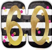 SuperShape Holographic Pink & Gold Milestone 60 Foil Balloon