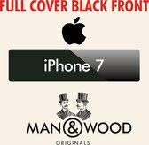 Man & Wood Full Cover diamantglas Screenprotector / Schermbescherming ECHT GEHARD GLAS - Apple iPhone 7 Plus - ZWART