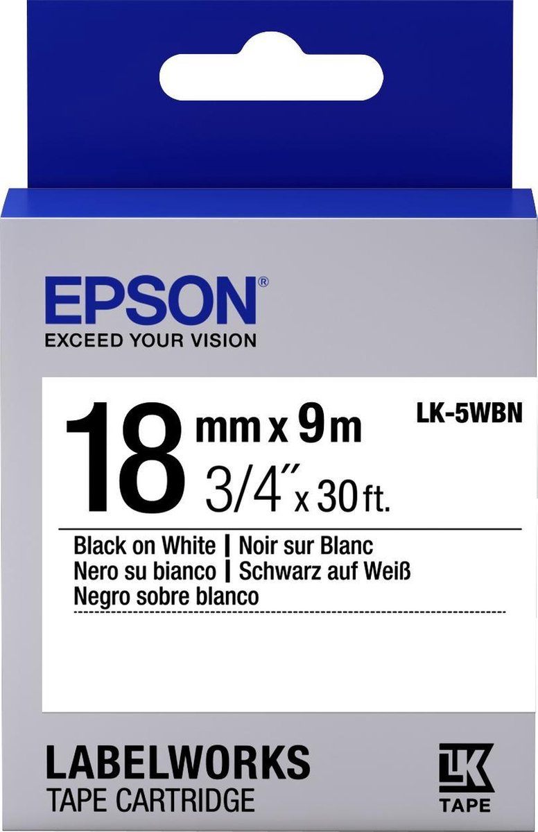 Epson LK-5WBN labelprinter-tape
