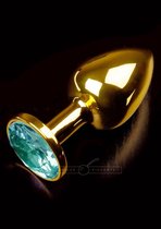 Dolce Piccante Buttplug Jewellery Gold Small Emerald - goudkleurig