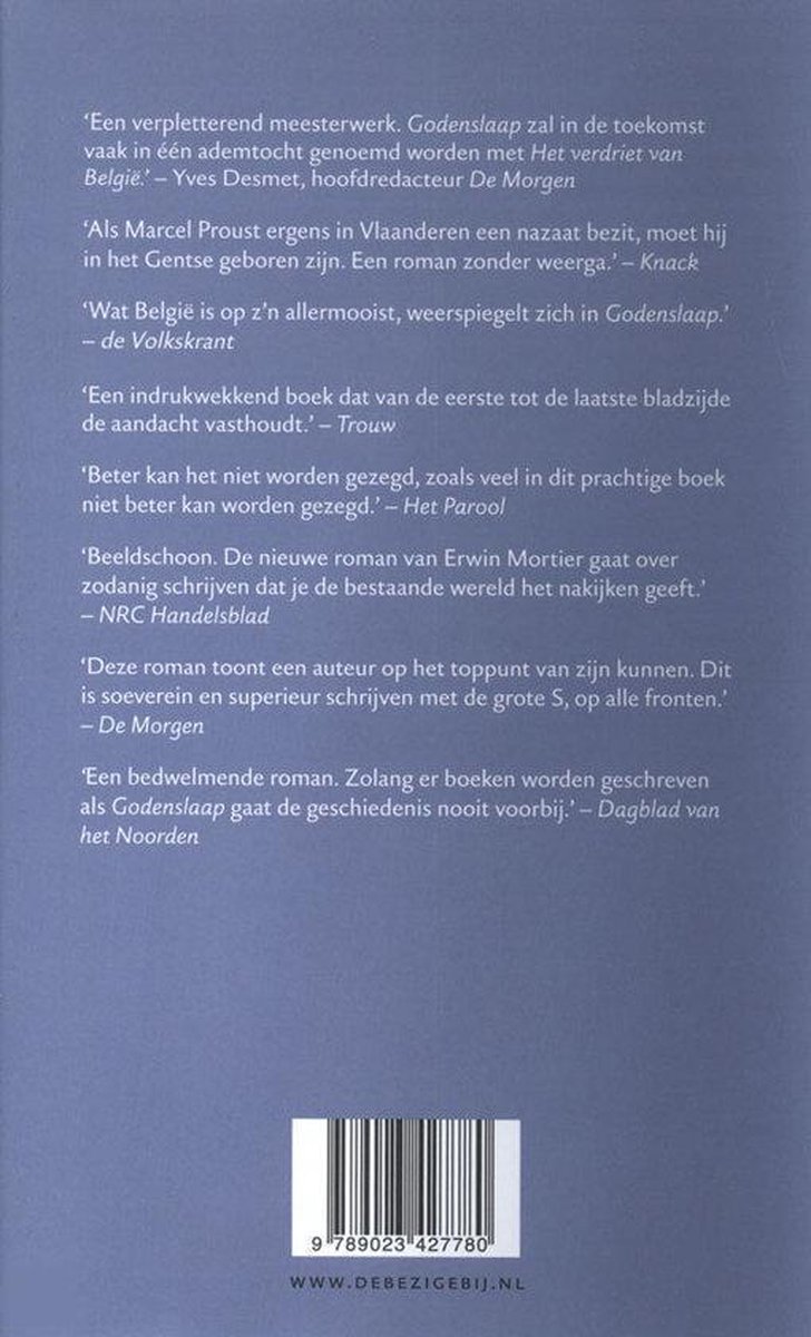 Godenslaap - back cover