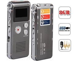 Multifunctionele Memorecorder 8 GB Zilver