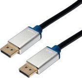LogiLink BDPM15 DisplayPort kabel 1,5 m Zwart, Metallic