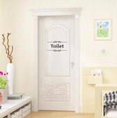 Toilet Deursticker - Muursticker Tekst / Muurtekst Decoratie - Wc / Bathroom Sticker