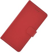 Rood Wallet Bookcase Fashion Hoesje voor Samsung Galaxy J1 Mini Prime