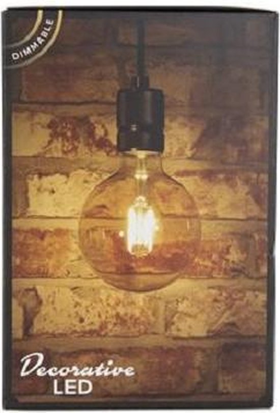 converteerbaar puberteit In de meeste gevallen Fillament - Led-lamp - vintage -125mm - Groot - huiskamerlamp | bol.com