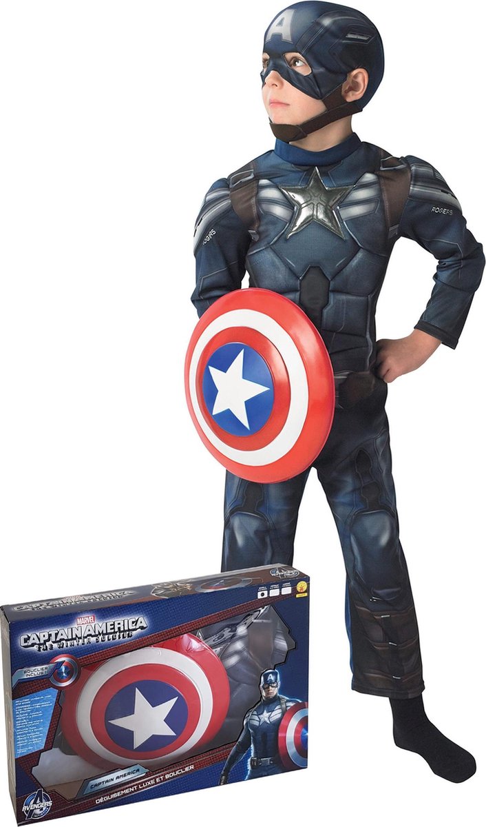 Vegetatie Aanstellen Cadeau Gespierd Captain America The Winter Soldier kostuum voor jongens -  Verkleedkleding -... | bol.com